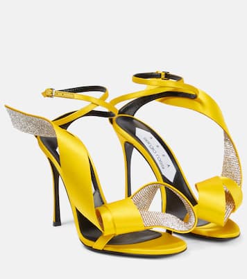 X Sergio Rossi Verzierte Sandalen aus Satin | Area