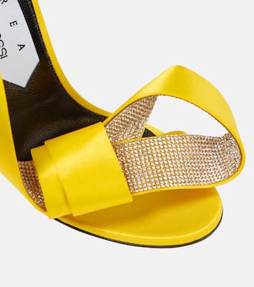 X Sergio Rossi Verzierte Sandalen aus Satin | Area