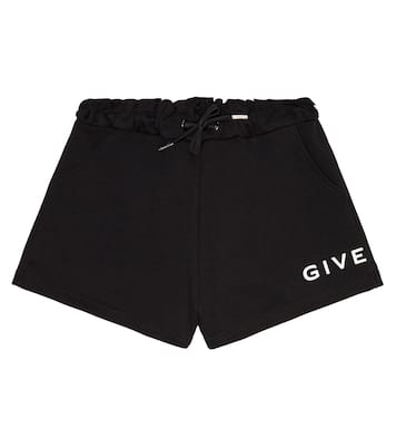 Shorts in misto cotone con logo | Givenchy Kids