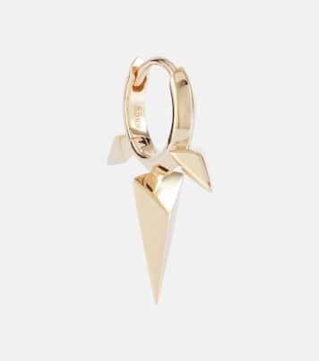 Boucle d'oreille unique Faceted Triple Long Spike en or 18 ct | Maria Tash