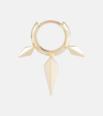 Boucle d'oreille unique Faceted Triple Long Spike en or 18 ct | Maria Tash