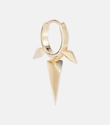 Boucle d'oreille unique Faceted Triple Long Spike en or 18 ct | Maria Tash
