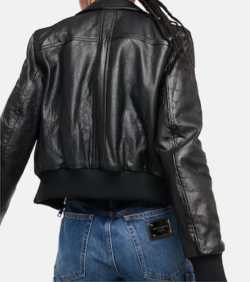 Veste en cuir à logo | Dolce&Gabbana