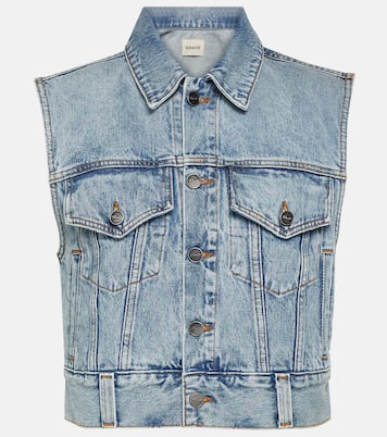 Chaleco Lizzo en denim cropped | Khaite
