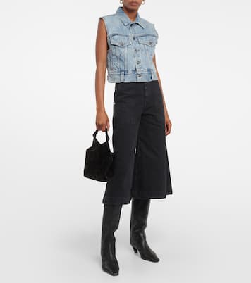 Chaleco Lizzo en denim cropped | Khaite