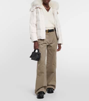 Piumino con shearling e cintura | Yves Salomon