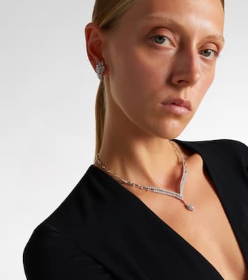 Collier Y-Not en or blanc 18 ct et diamants | Yeprem