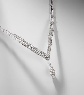 Collana in oro bianco 18kt con diamanti | Yeprem
