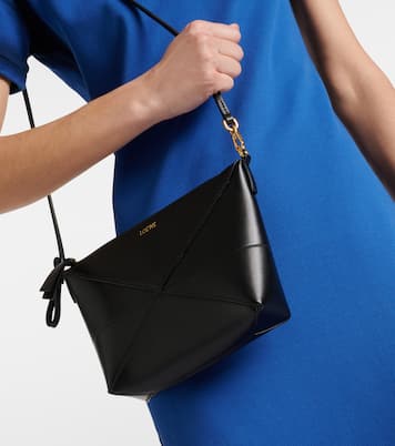Schultertasche Puzzle Fold aus Leder | Loewe