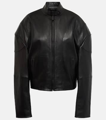 Veste en cuir à logo | Acne Studios