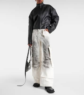Veste en cuir à logo | Acne Studios