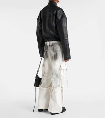 Veste en cuir à logo | Acne Studios