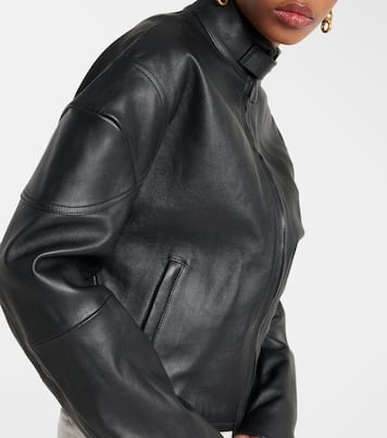 Veste en cuir à logo | Acne Studios