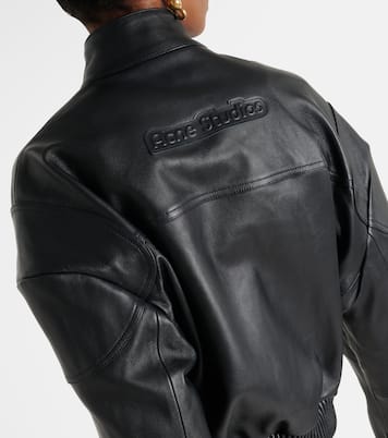 Veste en cuir à logo | Acne Studios