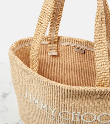 Borsa Beach in rafia con logo | Jimmy Choo