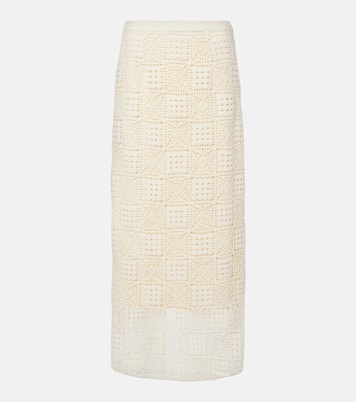 Gonna lunga Rayure in crochet di cotone | SIR