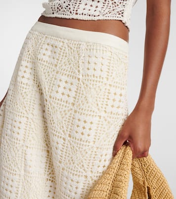 Gonna lunga Rayure in crochet di cotone | SIR