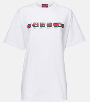 T-shirt in jersey di cotone con logo | Gucci