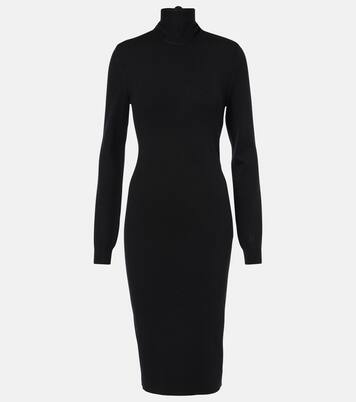 Robe midi en laine et cachemire mélangés | Givenchy