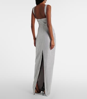 Crystal-embellished chiffon gown | Rasario