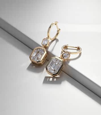 Boucles d'oreilles Illusion en or 18 ct et diamants | Shay Jewelry
