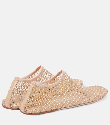Ballerine Minette in mesh con cristalli | Christopher Esber