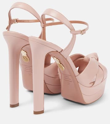 صندل بلاتفورم من الجلد Nina 130 | Aquazzura