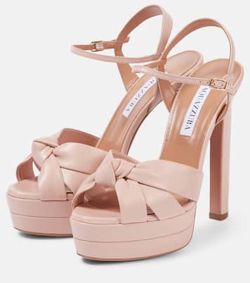 صندل بلاتفورم من الجلد Nina 130 | Aquazzura