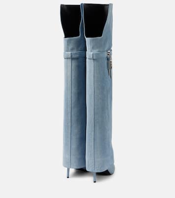 Botas mosqueteras Shark Lock Stiletto de denim | Givenchy