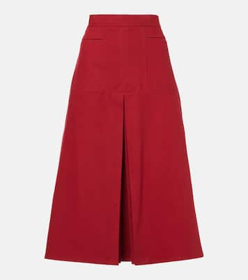 Renoir pleated cotton midi skirt | Max Mara
