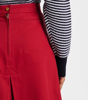 Renoir pleated cotton midi skirt | Max Mara