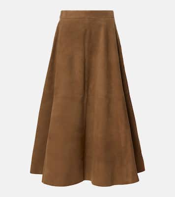 Suede midi skirt | Róhe