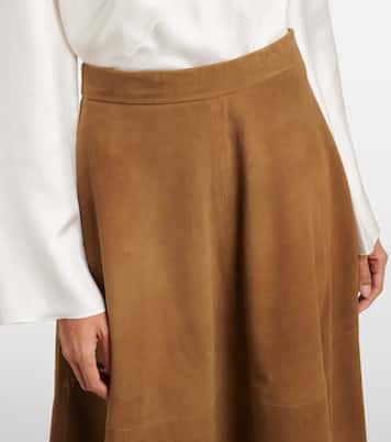 Suede midi skirt | Róhe