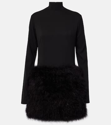 Minikleid Elly aus Seide mit Federn | The New Arrivals Ilkyaz Ozel