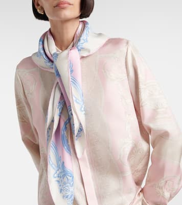 Cameo printed silk scarf | Versace