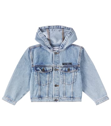 جاكيت بهودي من الدنيم بلوغو | Moschino Kids