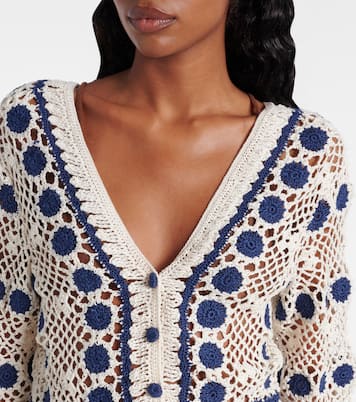 Cardigan Bouquette in crochet di cotone | Anna Kosturova