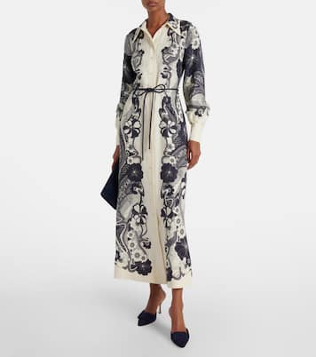 Mickey printed linen shirt dress | Alémais