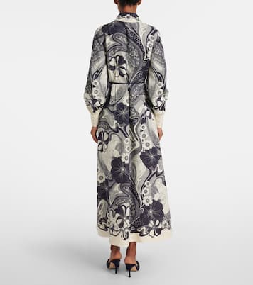Mickey printed linen shirt dress | Alémais