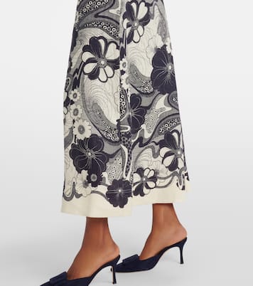 Mickey printed linen shirt dress | Alémais