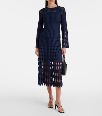 Wilma open-knit midi skirt | Simkhai