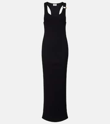 Piercing cotton jersey maxi dress | Jean Paul Gaultier