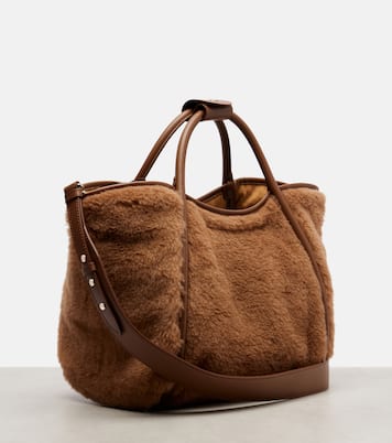 حقيبة يد من الألبكا والصوف والحرير Marine Small  | Max Mara