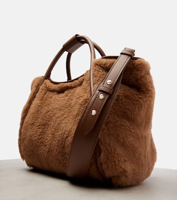 حقيبة يد من الألبكا والصوف والحرير Marine Small  | Max Mara