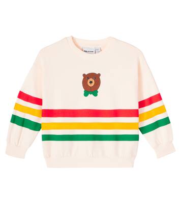 Bear striped cotton jersey sweatshirt | Mini Rodini