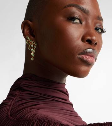 18kt gold earrings with emeralds | Octavia Elizabeth