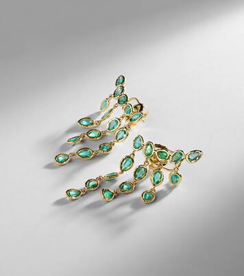 18kt gold earrings with emeralds | Octavia Elizabeth