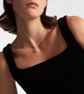 14kt gold charm necklace with diamonds | Sydney Evan