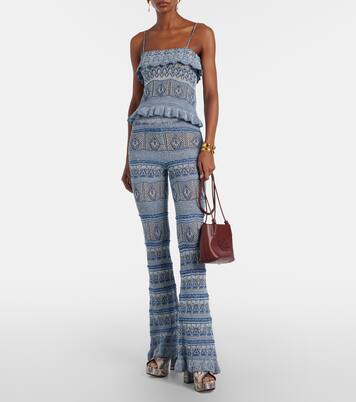 Crochet cotton flared pants | Etro