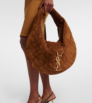 Icare Medium quilted suede shoulder bag | Saint Laurent